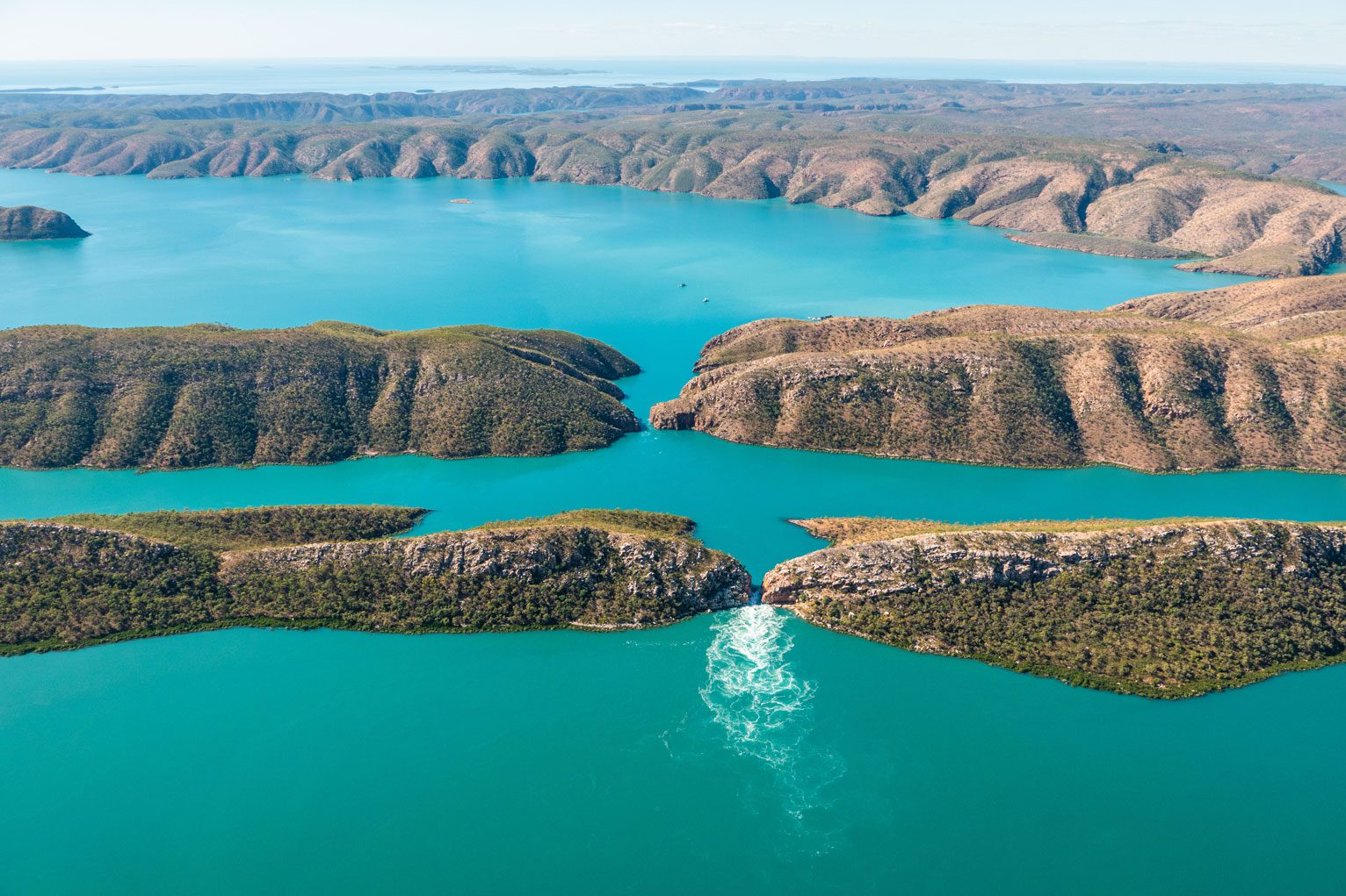 The Horizontal Falls from Above